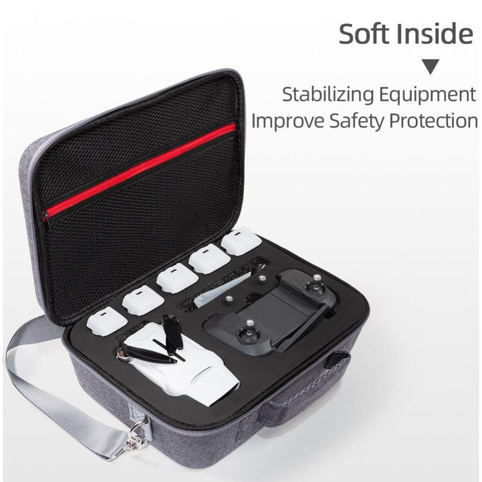 Grey Canvas Single Shoulder Storage Bag Shockproof