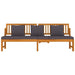 Day Bed with Grey Cushion 200x60x75 Cm Solid Wood Acacia