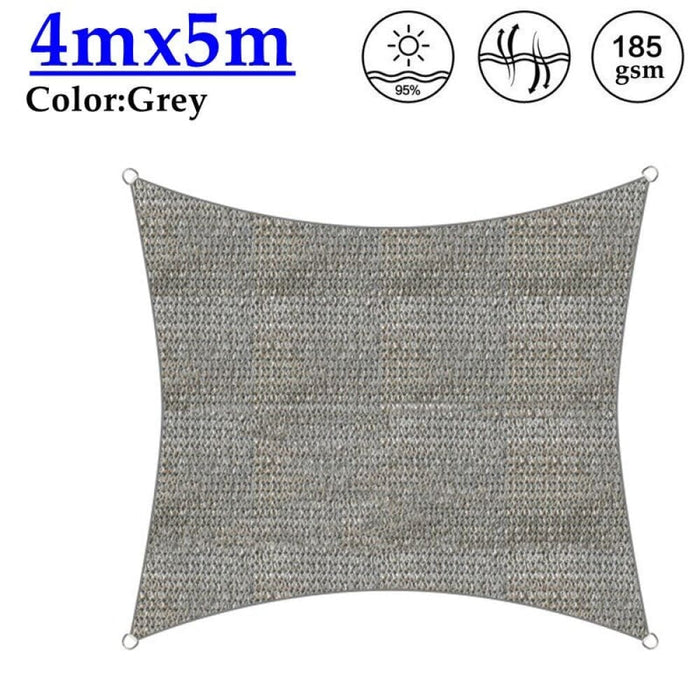 Grey Hdpe Car Shed Sunshade Net Garden Pavilion Sail