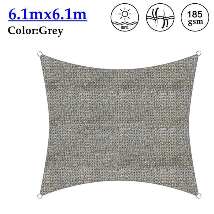 Grey Hdpe Car Shed Sunshade Net Garden Pavilion Sail