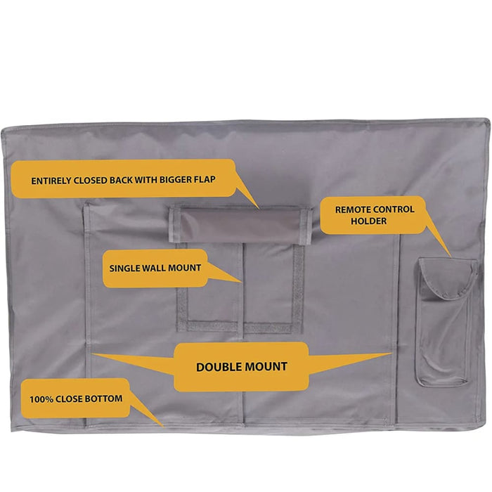 Grey Outdoor Tv Screen Cover Weatherproof Universal