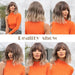Grey Wavy Bob Wig with Bangs
