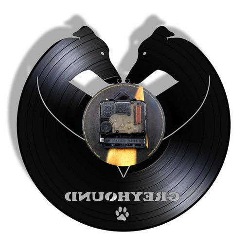 Greyhound Led Vinyl Record Wall Clock Vintage Whippet Art