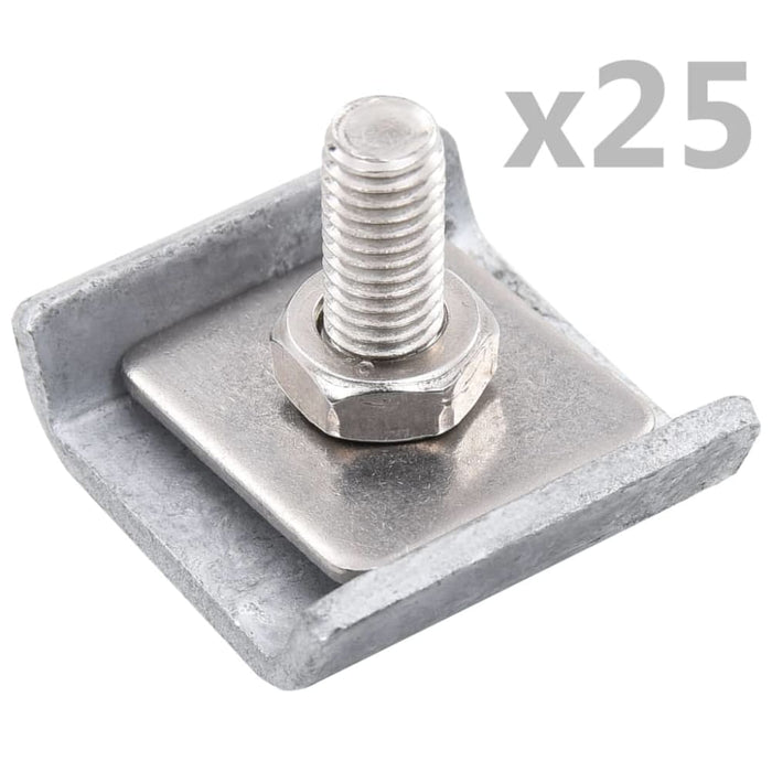 Grid Mat Connector 25 Sets Silver Oaapbb