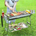 Bbq Grill Barbecue Set Charcoal Kabob Stove Portable