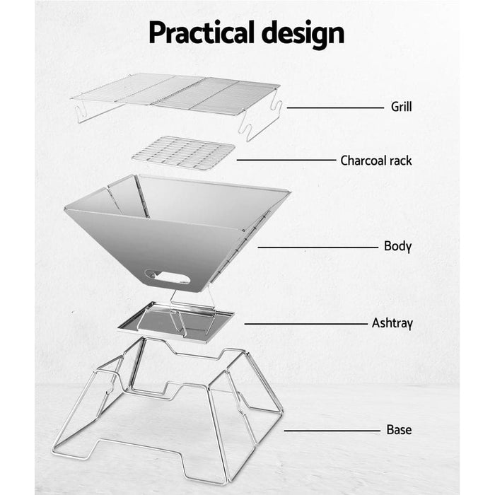Goslash Picks Grillz Camping Fire Pit Bbq 2-in-1 Grill