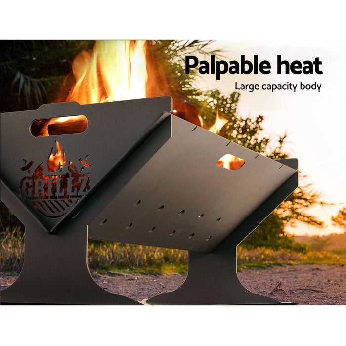 Grillz Fire Pit Bbq Outdoor Camping Portable Patio Heater