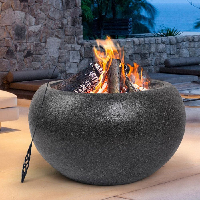 Grillz Outdoor Portable Fire Pit Bowl Wood Burning Patio