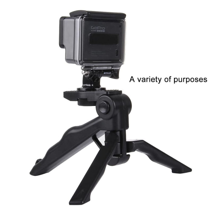 Grip Folding Tripod Mount With Adapter And Screws For Gopro