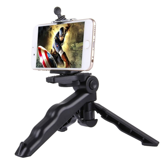 Grip Folding Tripod Mount With Adapter And Screws For Gopro