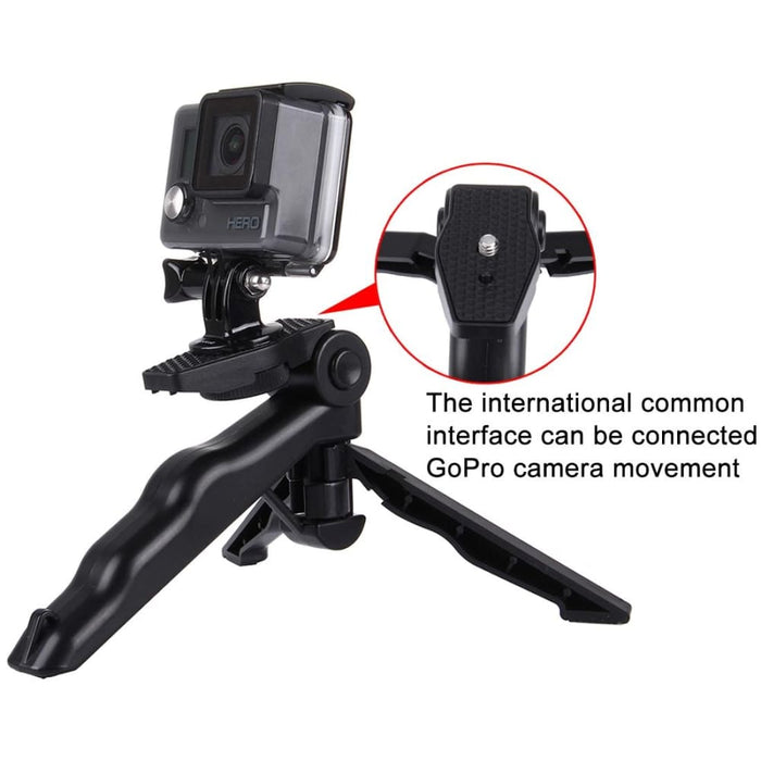 Grip Folding Tripod Mount With Adapter And Screws For Gopro