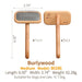 Pet Grooming Comb Wooden Handle Needle For Hair Brush