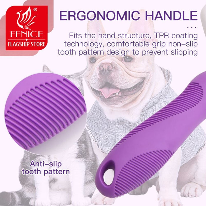 Pet Grooming Round Head Needle Comb Dog Cat Massage Brush