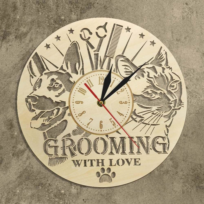 Pet Grooming Wall Clock