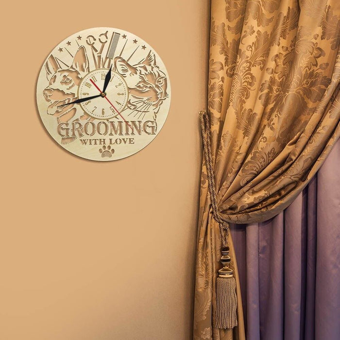 Pet Grooming Wall Clock