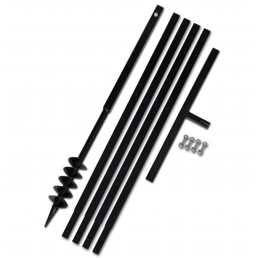 Ground Drill with Handle 80 Mm Extension Tube 5 m Steel