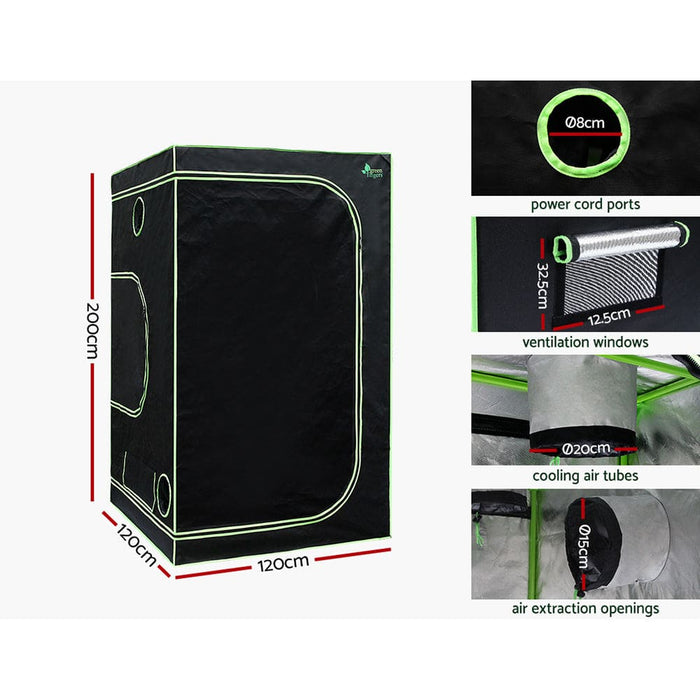 Grow Tent 2200w Led Light Hydroponics Kits System 1.2x1.2x2m
