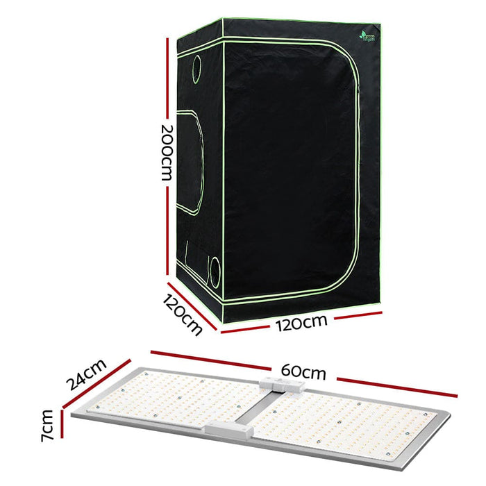 Grow Tent 2200w Led Light Hydroponics Kits System 1.2x1.2x2m