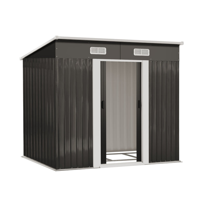 Garden Shed Outdoor Storage Sheds 1.94X1.21M Workshop Cabin Metal Base