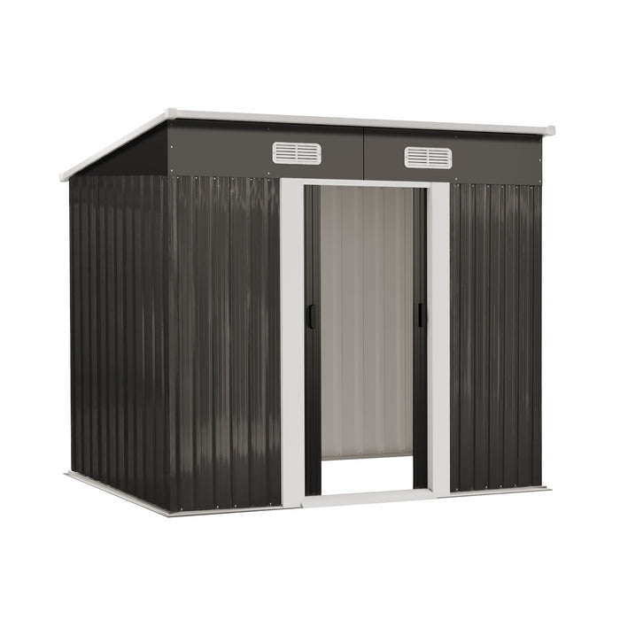 Garden Shed Outdoor Storage Sheds 1.94X1.21M Workshop Cabin Metal House