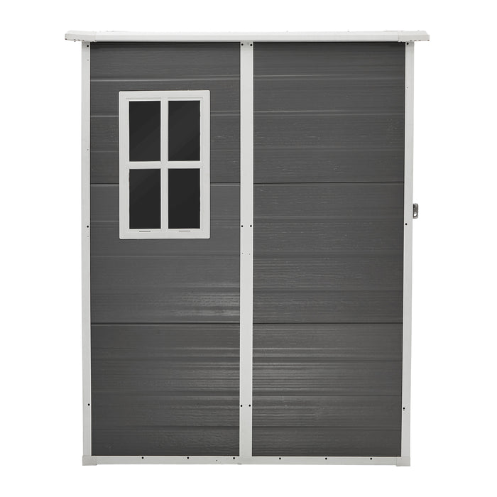 Garden Shed Outdoor Storage 1.52X1M Workshop Tool House Shelter Grey
