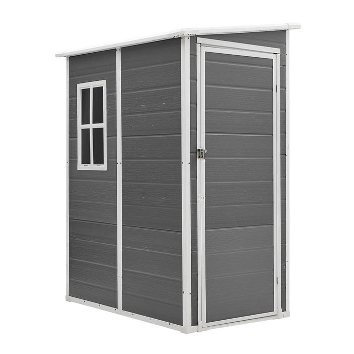 Garden Shed Outdoor Storage 1.52X1M Workshop Tool House Shelter Grey