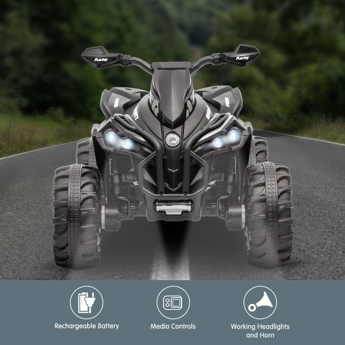 Gts99 Kids Electric Ride on Quad Bike Toy Atv 50w - Black