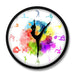 Gymnastics Girls Colourful Printed Wall Clock Sports Home