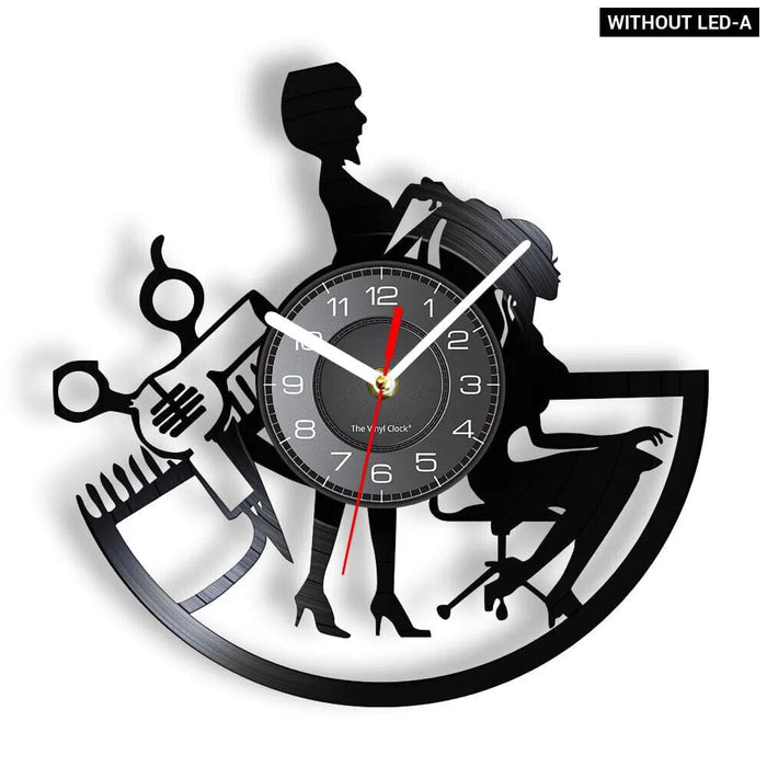 Hair Salon Logo Wall Clock