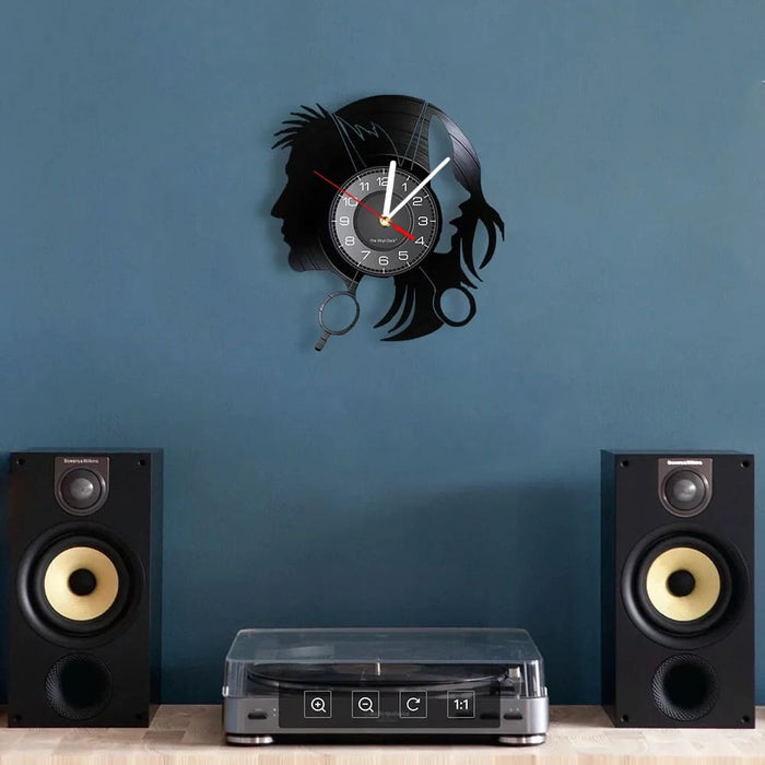 Hair Salon Logo Wall Clock
