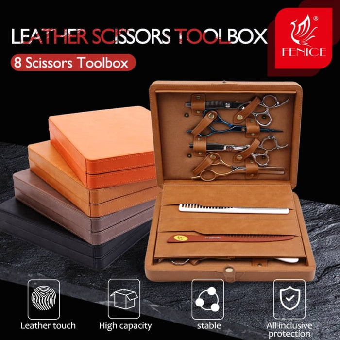 Hairdressing Toolbox Leather Hairdresser Scissors Tools