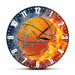 Half in Water Fire Basketball Silent Wall Clock Sport Gift