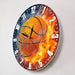 Half in Water Fire Basketball Silent Wall Clock Sport Gift