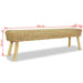 Hall Bench 160x35x45 Cm Natural Rattan Xaapnb