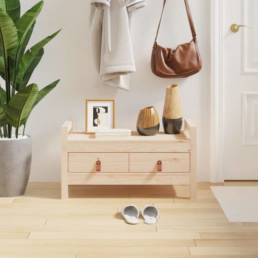 Hall Bench 80x40x43 Cm Solid Wood Pine Nxoina