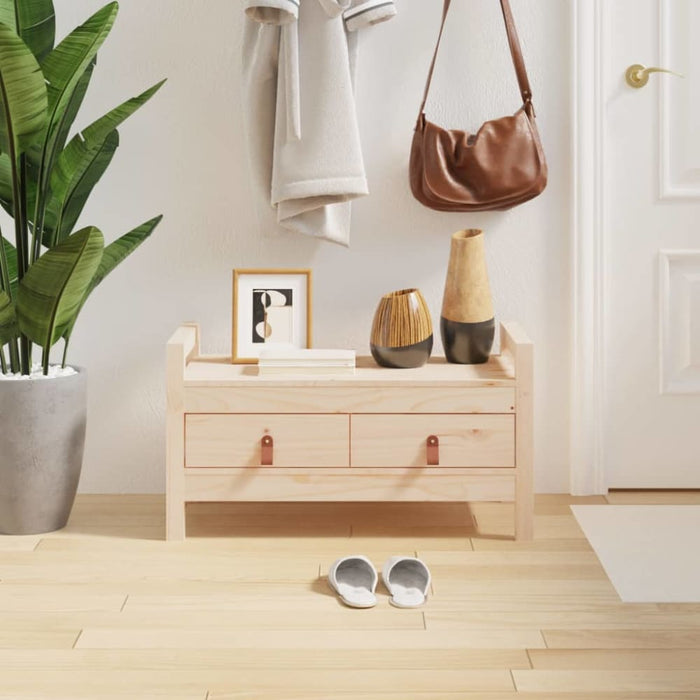 Hall Bench 80x40x43 Cm Solid Wood Pine Nxoina