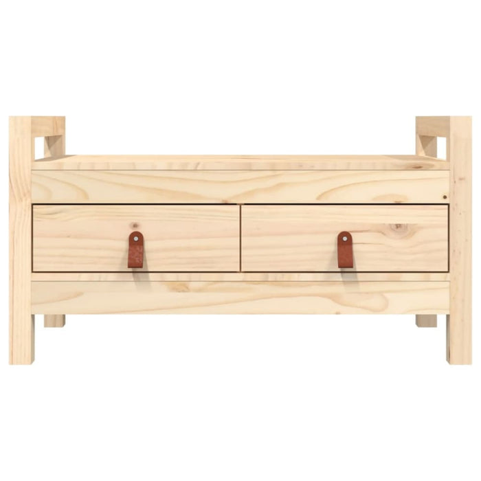 Hall Bench 80x40x43 Cm Solid Wood Pine Nxoina