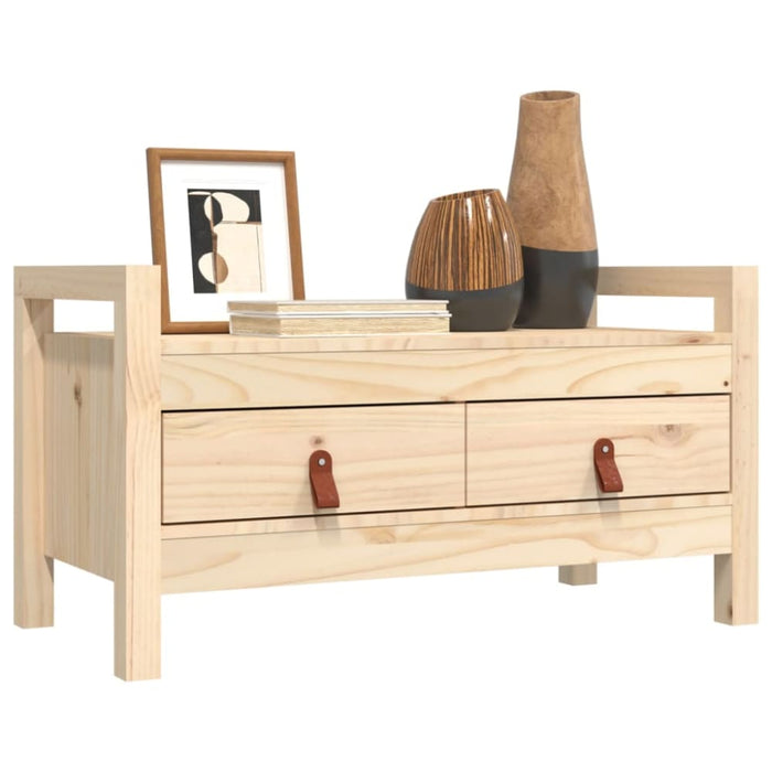 Hall Bench 80x40x43 Cm Solid Wood Pine Nxoina