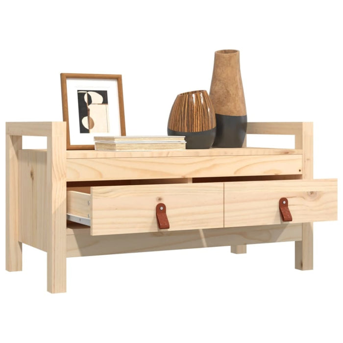 Hall Bench 80x40x43 Cm Solid Wood Pine Nxoina