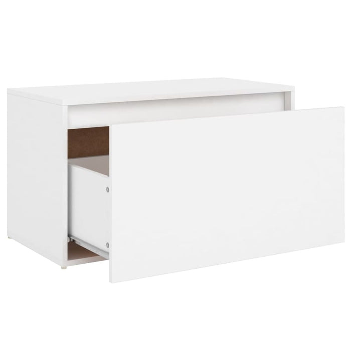 Hall Bench 80x40x45 Cm White Engineered Wood Nbnlll