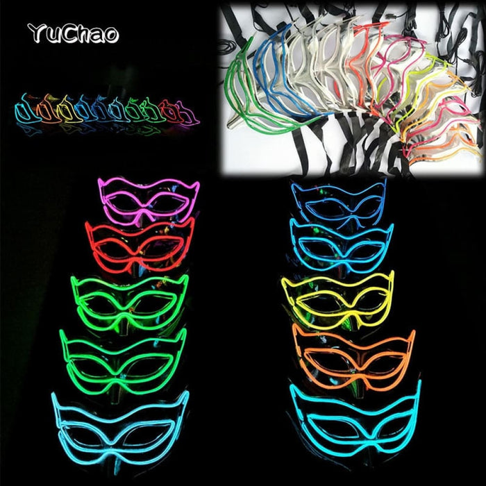 Halloween 10 Colours Led Neon El Wire Mask Cosplay Luminous