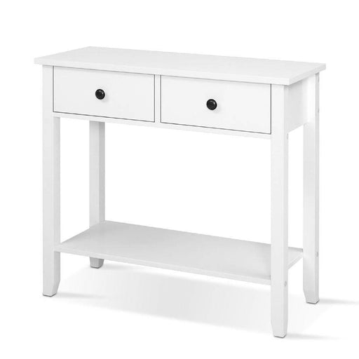 Hallway Console Table Hall Side Entry 2 Drawers Display