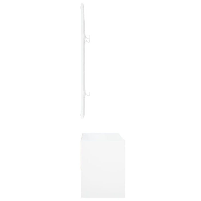 Hallway Furniture Set White Engineered Wood Nbnint