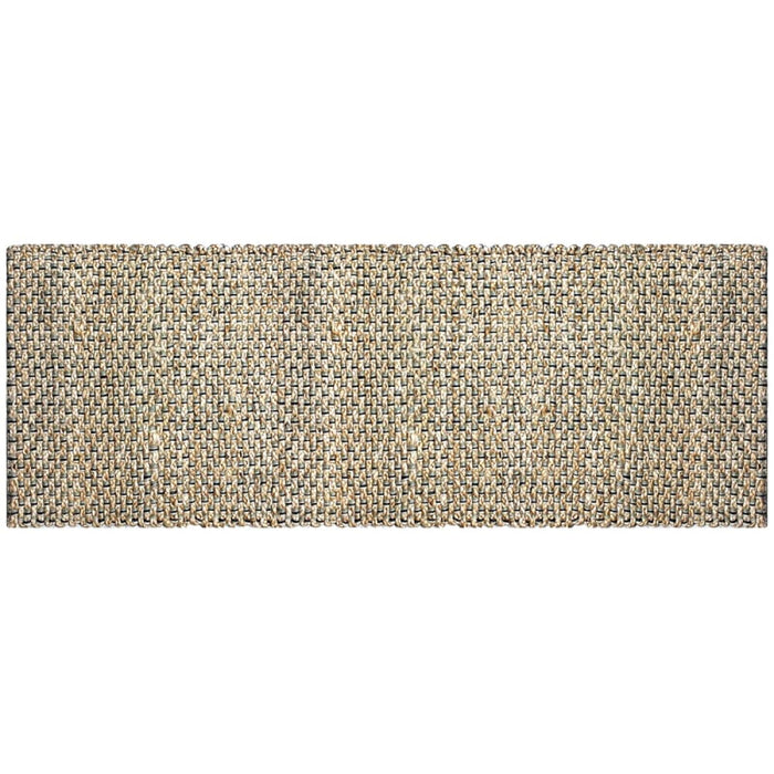 Hand Braided Jute Runner with Green Textured Weave 50 x 120