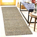 Hand Braided Jute Runner with Green Textured Weave 50 x 120