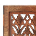 Hand Carved 5 - panel Room Divider Brown 200x165 Cm Solid