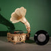 Hand Crank Classic Gramophone with Music 1:1 424pcs Wooden