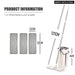 Hand Free Floor Mop and Bucket Set with Washable Microfiber