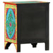 Hand Painted Bedside Cabinet 40x30x50 Cm Solid Mango Wood