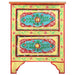 Hand Painted Bedside Cabinet 40x30x50 Cm Solid Mango Wood
